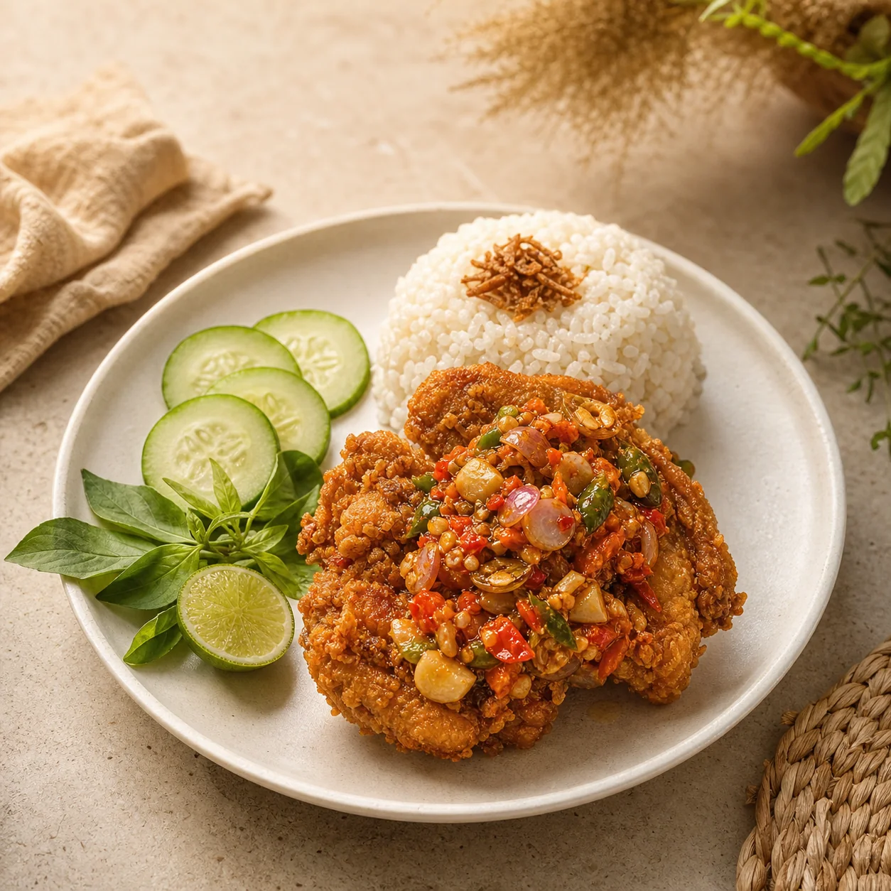 Ayam Sambal Pecak di PAL.21 Coffee