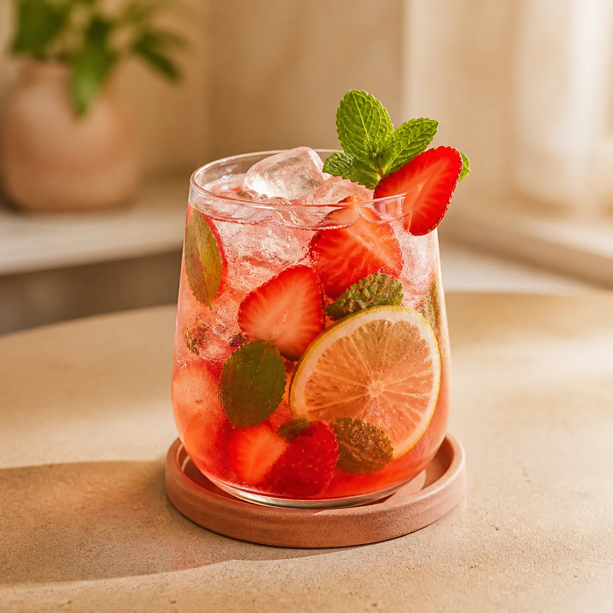 Strawberry Mint Mocktail di PAL.21 Coffee